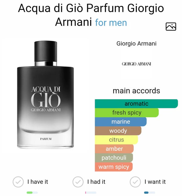 GIORGIIO ARMANII ACQUA DI GIO PARFUM
