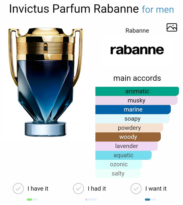 PACOO RABANNE INVICTUS PARFUM