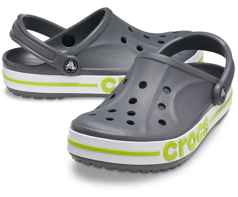 UNISEX CROCS BAYABAND CLOGS SANDAL SLATE GREYLIME PUNCH