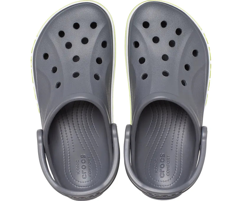 UNISEX CROCS BAYABAND CLOGS SANDAL SLATE GREYLIME PUNCH