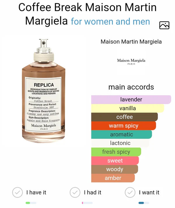 MAISSON MARGIELLA REPLIICA COFFEE BREAK EAU DE TOILETTE