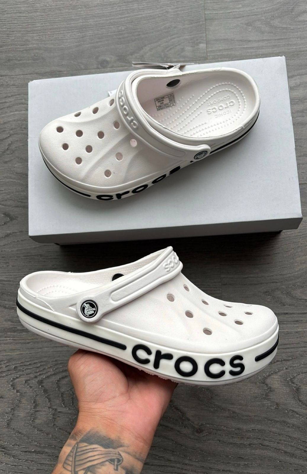 UNISEX CROCS BAYABAND CLOGS SANDAL WHITE