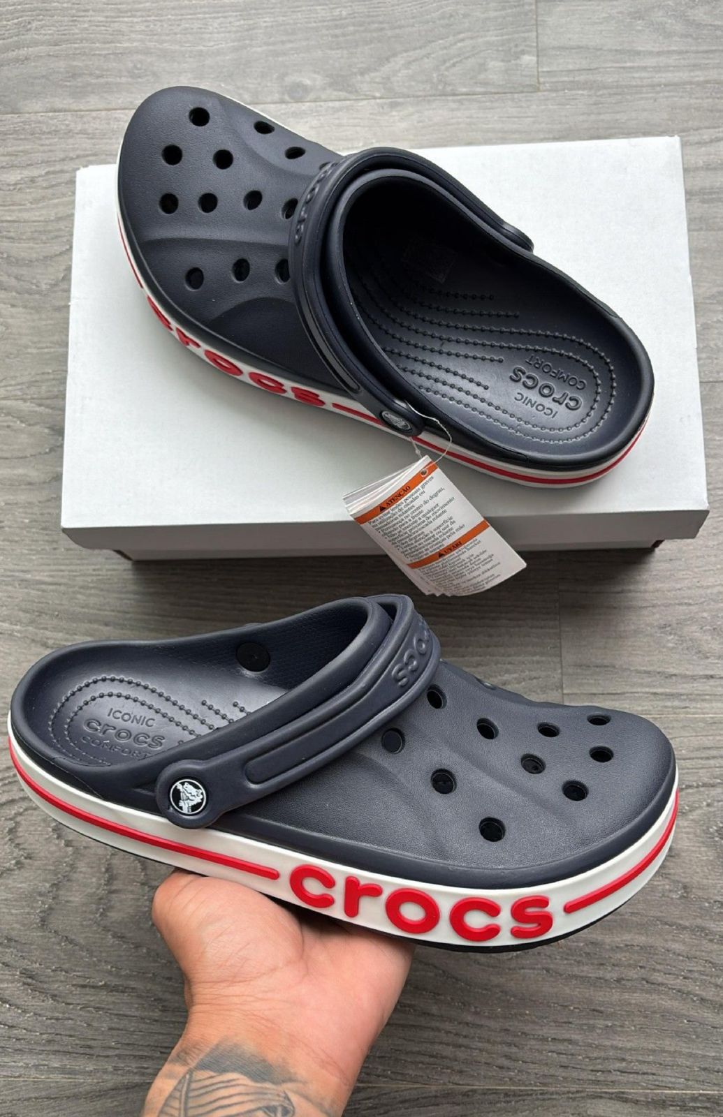 UNISEX CROCS BAYABAND CLOGS SANDAL BLUE RED