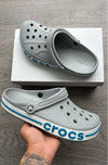 UNISEX CROCS BAYABAND CLOGS SANDAL GREY BLUE