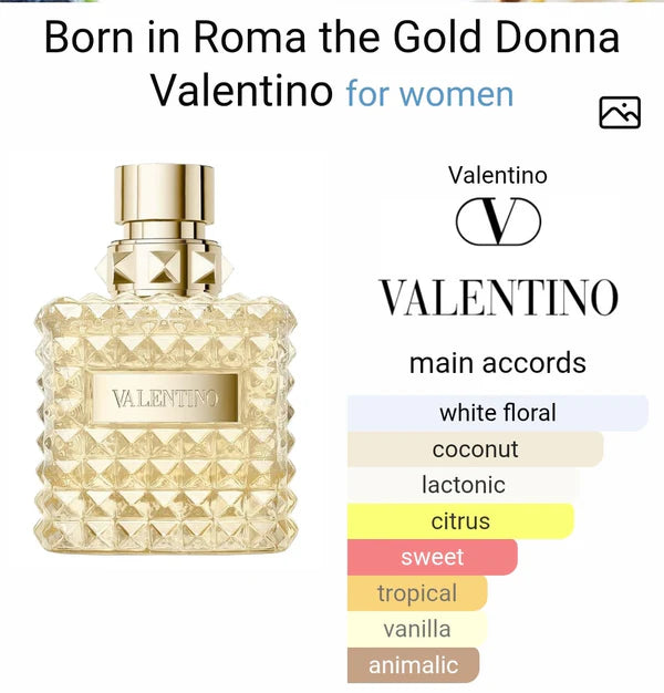 VALENTINOO DONNA BORN IN ROMA THE GOLD