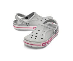 UNISEX CROCS BAYABAND CLOGS SANDAL GREY RED