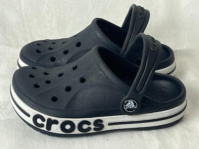 UNISEX CROCS BAYABAND CLOGS SANDAL BLACK WHITE