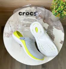 UNISEX CROCS LIGHT RIDE CLOGS SANDAL GREY YELLOW